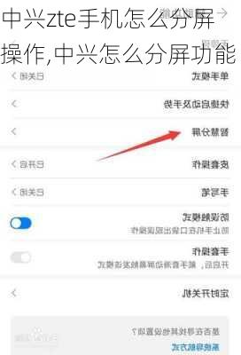 中兴zte手机怎么分屏操作,中兴怎么分屏功能