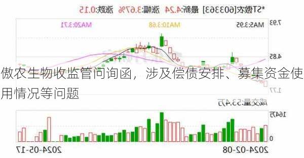 傲农生物收监管问询函，涉及偿债安排、募集资金使用情况等问题