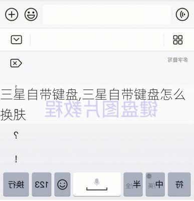 三星自带键盘,三星自带键盘怎么换肤