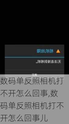 数码单反照相机打不开怎么回事,数码单反照相机打不开怎么回事儿