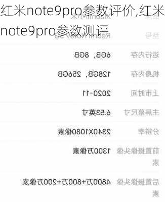 红米note9pro参数评价,红米note9pro参数测评