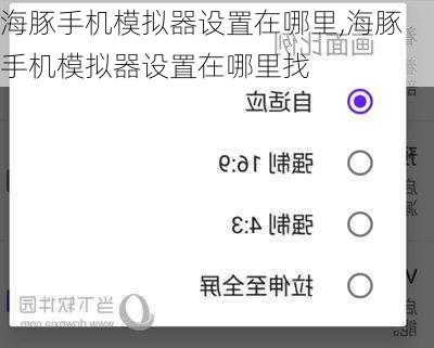 海豚手机模拟器设置在哪里,海豚手机模拟器设置在哪里找