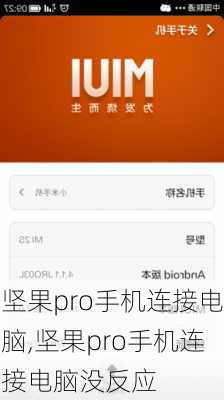 坚果pro手机连接电脑,坚果pro手机连接电脑没反应