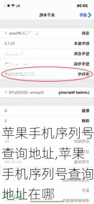 苹果手机序列号查询地址,苹果手机序列号查询地址在哪