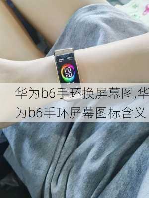 华为b6手环换屏幕图,华为b6手环屏幕图标含义