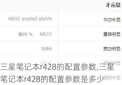 三星笔记本r428的配置参数,三星笔记本r428的配置参数是多少
