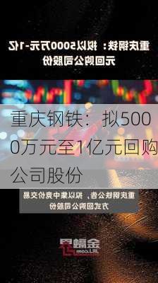 重庆钢铁：拟5000万元至1亿元回购公司股份