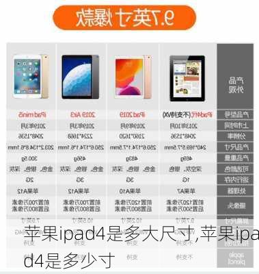 苹果ipad4是多大尺寸,苹果ipad4是多少寸