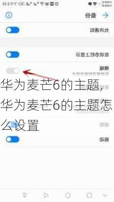 华为麦芒6的主题,华为麦芒6的主题怎么设置