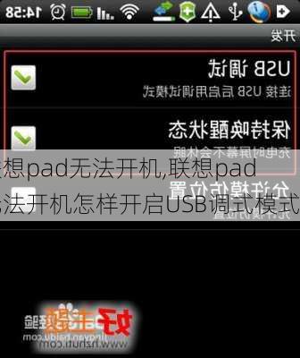 联想pad无法开机,联想pad无法开机怎样开启USB调式模式