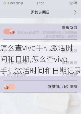 怎么查vivo手机激活时间和日期,怎么查vivo手机激活时间和日期记录