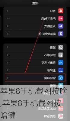 苹果8手机截图按啥,苹果8手机截图按啥键