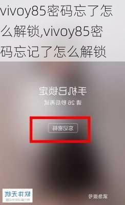 vivoy85密码忘了怎么解锁,vivoy85密码忘记了怎么解锁