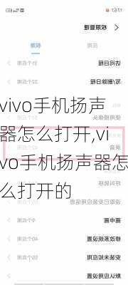 vivo手机扬声器怎么打开,vivo手机扬声器怎么打开的