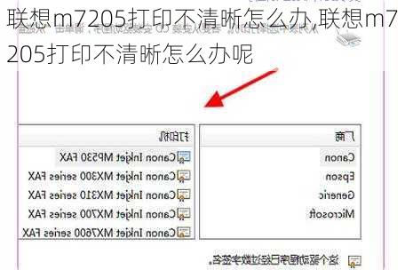 联想m7205打印不清晰怎么办,联想m7205打印不清晰怎么办呢