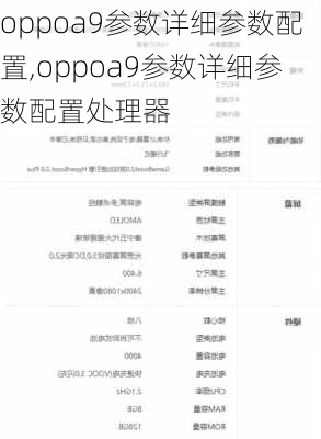 oppoa9参数详细参数配置,oppoa9参数详细参数配置处理器