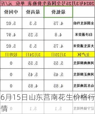 6月15日山东莒南花生价格行情