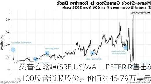 桑普拉能源(SRE.US)WALL PETER R售出6,100股普通股股份，价值约45.79万美元