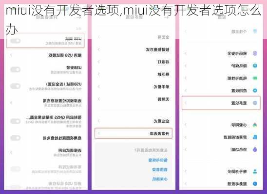 miui没有开发者选项,miui没有开发者选项怎么办