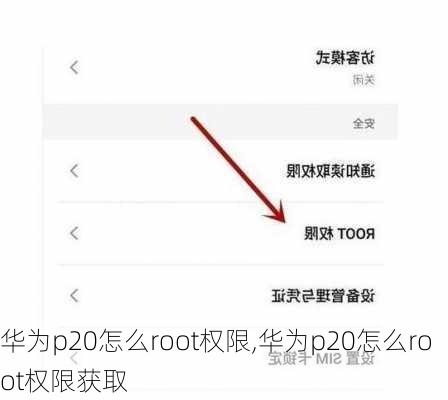 华为p20怎么root权限,华为p20怎么root权限获取