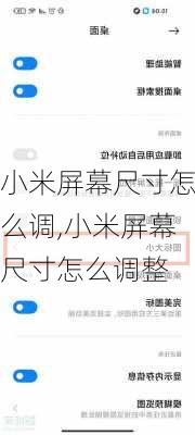 小米屏幕尺寸怎么调,小米屏幕尺寸怎么调整