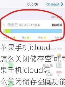 苹果手机icloud怎么关闭储存空间,苹果手机icloud怎么关闭储存空间功能