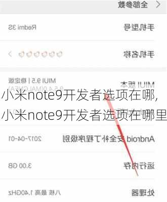 小米note9开发者选项在哪,小米note9开发者选项在哪里