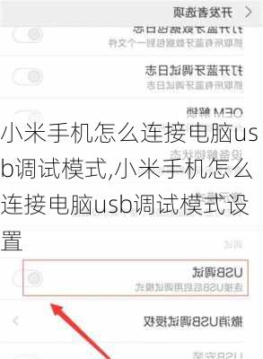 小米手机怎么连接电脑usb调试模式,小米手机怎么连接电脑usb调试模式设置