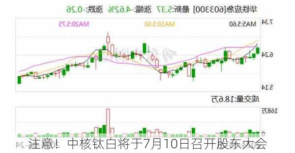 注意！中核钛白将于7月10日召开股东大会