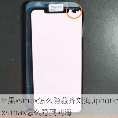 苹果xsmax怎么隐藏齐刘海,iphone xs max怎么隐藏刘海