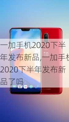 一加手机2020下半年发布新品,一加手机2020下半年发布新品了吗