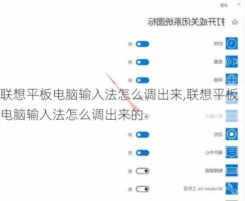 联想平板电脑输入法怎么调出来,联想平板电脑输入法怎么调出来的