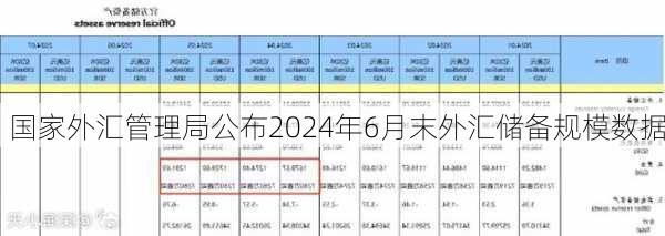 国家外汇管理局公布2024年6月末外汇储备规模数据