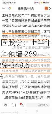 金固股份：上半年净利润预增 269.42%-349.67%