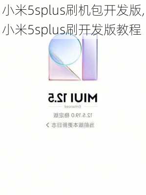 小米5splus刷机包开发版,小米5splus刷开发版教程