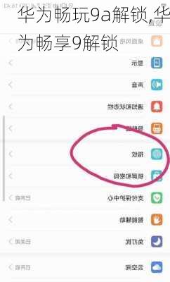 华为畅玩9a解锁,华为畅享9解锁
