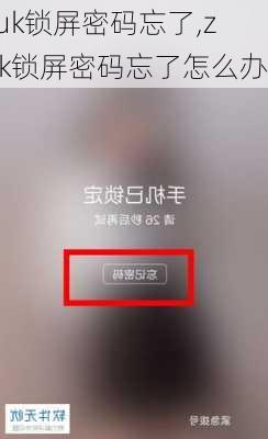 zuk锁屏密码忘了,zuk锁屏密码忘了怎么办