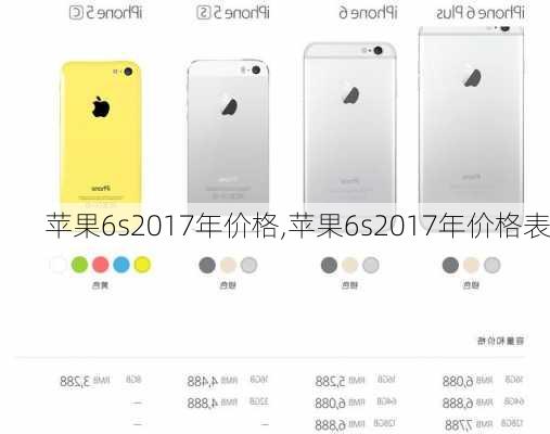 苹果6s2017年价格,苹果6s2017年价格表