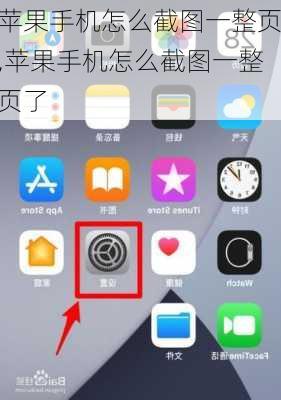 苹果手机怎么截图一整页,苹果手机怎么截图一整页了