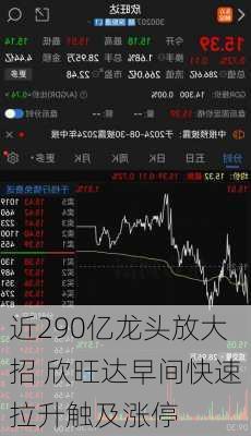 近290亿龙头放大招 欣旺达早间快速拉升触及涨停