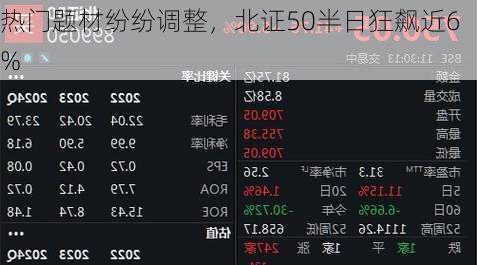 热门题材纷纷调整，北证50半日狂飙近6%