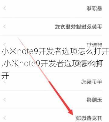 小米note9开发者选项怎么打开,小米note9开发者选项怎么打开