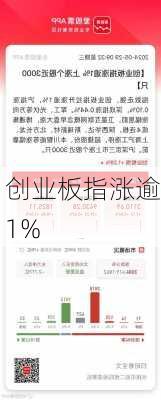 创业板指涨逾1%