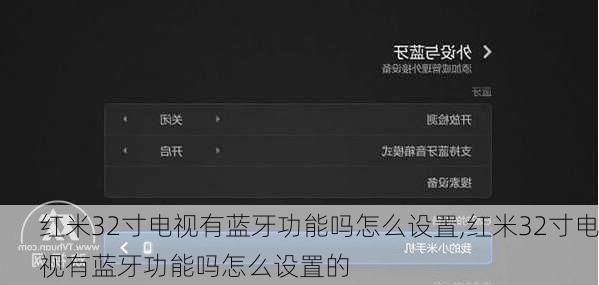红米32寸电视有蓝牙功能吗怎么设置,红米32寸电视有蓝牙功能吗怎么设置的