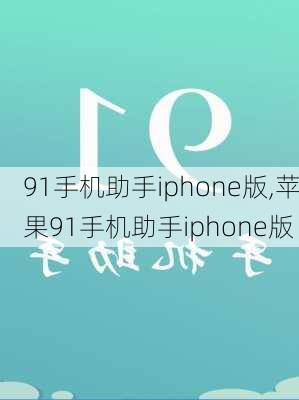 91手机助手iphone版,苹果91手机助手iphone版