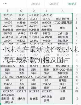 小米汽车最新款价格,小米汽车最新款价格及图片