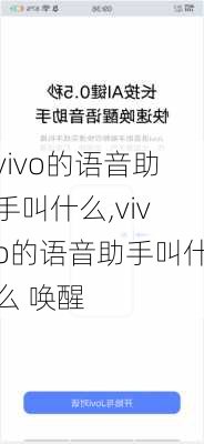 vivo的语音助手叫什么,vivo的语音助手叫什么 唤醒