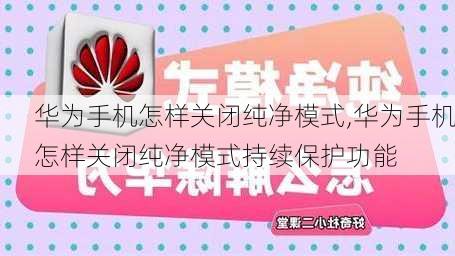 华为手机怎样关闭纯净模式,华为手机怎样关闭纯净模式持续保护功能