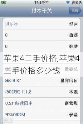 苹果4二手价格,苹果4二手价格多少钱