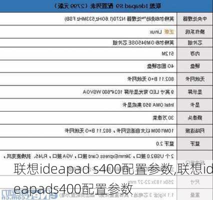 联想ideapad s400配置参数,联想ideapads400配置参数